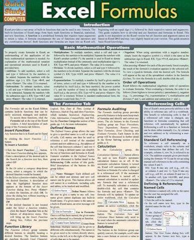 Reviewing the Excel Formulas QuickStudy Guide: A Practical Tool