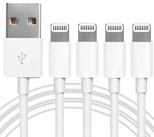 4Pack [Apple MFi Certified] Charger Lightning to USB Charging Cable Cord Compatible iPhone 14/13/12/11 Pro/11/XS MAX/XR/8/7/6s Plus,iPad Pro/Air/Mini,iPod Touch
