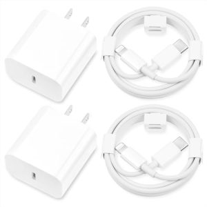 iPhone Charger Fast Charging,[Apple MFi Certified] 2Pack 20W Type C Fast Charger Block with 6FT USB C to Lightning Cable Compatible for iPhone 14/13/12/11 Pro Max/Xs Max/XR/X,iPad