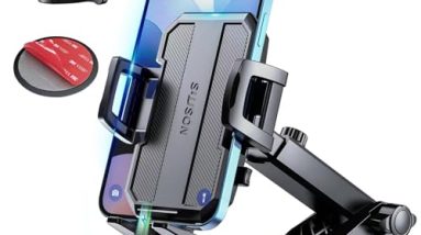 SUUSON Upgraded 3-in-1 Car Phone Holder Mount [Powerful Suction] Phone Mount for Car Dashboard Air Vent Windshield,for All iPhone Android Phone (Black)