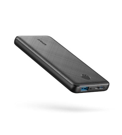 Anker Power Bank(PowerCore 10K),Compact Travel-Ready 10,000mAh Battery Pack with PowerIQ Charging Technology,5V/3A High-Speed Charging for iPhone,iPad,and More (USB-C Input and Output（Black），1pack)