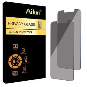 Ailun Privacy Screen Protector for iPhone 16e / iPhone 14 / iPhone 13 / iPhone 13 Pro [6.1 Inch] 2 Pack Anti Spy Private Tempered Glass Anti-Scratch Case Friendly [Not for iPhone 16 6.1 Inch]