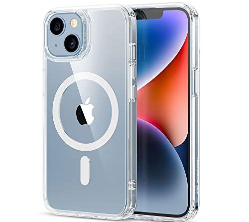 ESR Case for iPhone 14/iPhone 13, Compatible with MagSafe, Classic Hybrid Magnetic Mobile Phone Case iPhone 14/13 Case, Military Standard, Drop Protection, Scratch-Resistant Back, Clear