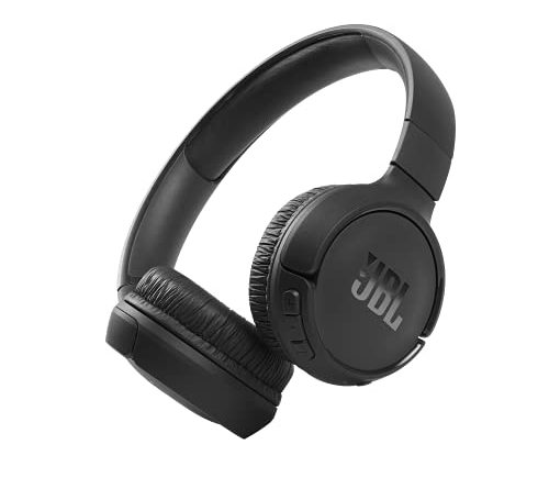 JBL Tune 510BT - Bluetooth headphones with up to 40 hours battery, microphone for call, foldable and comfortable, Android and iOs compatible (Black)