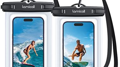 Lamicall Waterproof Phone Pouch Case - [2 Pack][Easy Lock & Heavy Duty] IPX8 Water Proof Cell Phone Dry Bag for Beach, Protector for iPhone 16 15 14 13 12 11 Pro Max Plus XS XR, Galaxy S24 S23, 4-7"