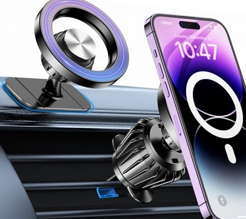 Kaistyle for Magsafe Car Mount【20 Strong Magnets】Magnetic Phone Holder for Car Phone Holder Mount Dash【360°】Cell Phone Holders for Your Car Accessories for Women Men iPhone 16 Pro Max 15 14 13 12 Plus