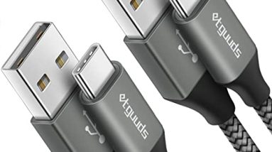 etguuds USB to USB C Cable 3ft, 2-Pack USB A to Type C Charger Cord Fast Charging for Samsung Galaxy A15 A25 A35 A55 A54, S24 S23 S22 S21 S20 S10 S10E, Note 20 10, Moto G, for iPhone 16 15, Gray