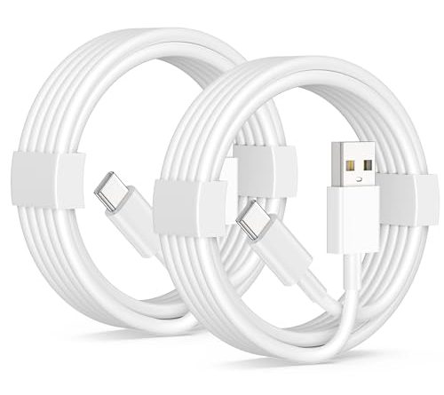 Car Carplay Cable for iPhone 15/16e/16 Pro Max/Plus Cable, 2Pack USB A to USB C for CarPlay USBC Cord, iPad Pro/Air, Samsung, Pixel, Android Accessories Charging Wire Type-C Car Charger Cord 3FT White