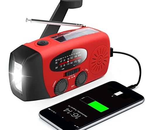 Emergency Hand Crank Radio with LED Flashlight for Emergency, AM/FM NOAA Portable Weather Radio with 2000mAh Power Bank Phone Charger, USB Charged & Solar Power for Camping, Emergency Emergency Hand Crank Radio with LED Flashlight for Emergency, AM/FM NOAA Portable Weather Radio with 2000mAh Power Bank Phone Charger, USB Charged & Solar Power for Camping, Emergency