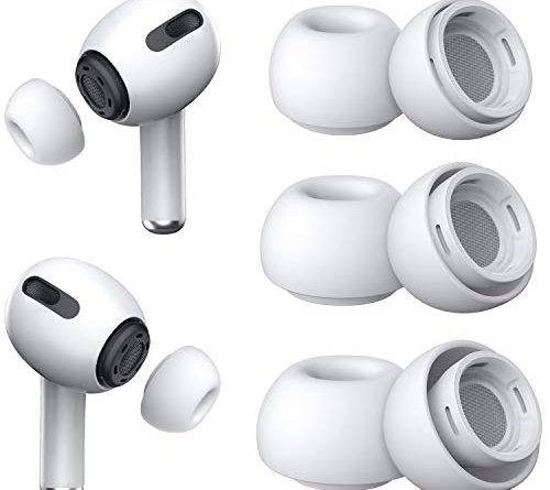 [3 Pairs] Replacement Ear Tips for Airpods Pro and Airpods Pro 2nd Generation with Noise Reduction Hole, Silicone Ear Tips for Airpods Pro with Portable Storage Box and Fit in The Charging Case(S/M/L)
