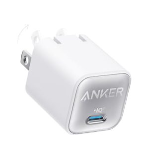 Anker Nano USB C Charger Block, 30W PIQ 3.0 Foldable iPhone Charger Fast Charging for iPhone 16/15 Series, Galaxy, iPad, Compatible with MagSafe