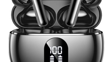 ZZU Wireless Earbuds, Bluetooth Ear Buds with Big Bass Stereo Sound, 48 Hours Playtime, Lightweight in-Ear Fit Earphones, IPX7, Hands-Free Calls with AI for iPhone, Android, Pad, Sports, Workout