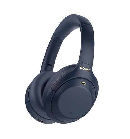 Sony WH-1000XM4 Wireless Premium Noise Canceling Overhead Headphones with Mic for Phone-Call and Alexa Voice Control, Midnight Blue WH1000XM4