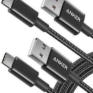 Anker USB Type C Cable, [2-Pack, 6 ft] Premium Nylon USB-A to USB-C Fast Charging Type C Cable, for Galaxy S10 / Note 8, LG V20 and Other USB C Charger