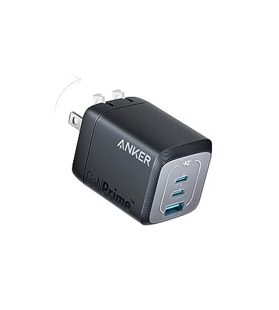 Anker Prime 67W USB C Charger, Anker GaN 3-Port Compact Fast PPS Wall Charger, for MacBook Pro/Air, Pixelbook, iPad Pro, iPhone 16/15/Pro, Galaxy S25/S24, Note20, Pixel, Apple Watch