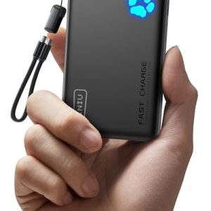 INIU Portable Charger, Lightest 10000mAh 45W PD Power Bank, USB C in&Out Fast Charging Battery Pack, External Phone Powerbank Compatible with iPhone 16 15 14 13 Samsung S22 S21 Google iPad etc