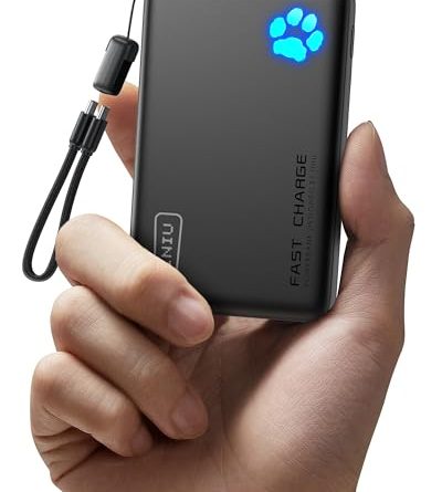 INIU Portable Charger, Lightest 10000mAh 45W PD Power Bank, USB C in&Out Fast Charging Battery Pack, External Phone Powerbank Compatible with iPhone 16 15 14 13 Samsung S22 S21 Google iPad etc