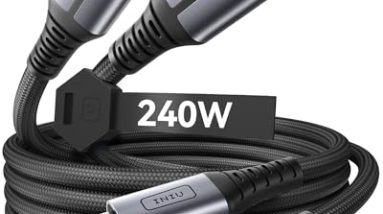 INIU USB C to USB C Cable, 240W Fast Charging [6.6ft, 2-Pack] Type C Charger Cord, Braided USBC Phone Charger Cable for iPhone 16 15 Pro Samsung S24 S23 Laptops MacBook iPad Switch Steam Deck etc.