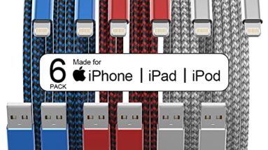 [Apple MFi Certified] 6Pack 3/3/6/6/6/10 FT iPhone Charger Nylon Braided Fast Charging Lightning Cable Compatible iPhone 14 Pro/13 mini/13/12/11 Pro MAX/XR/XS/8/7/Plus/6S/SE/iPad
