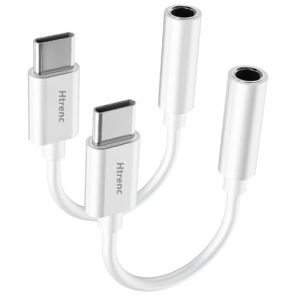 USB C to 3.5mm Headphone Jack Adapter for iPhone 16/16 Pro/15/15 Pro/Pro Max/Plus, Type C Aux Audio Dongle Cable Cord Compatible with iPad, Samsung Galaxy S23/S23/S22/S21Ultra, MacBook,Note（2 Pack）