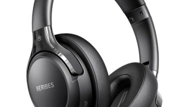 BERIBES Bluetooth Headphones Over Ear, 65H Playtime and 6 EQ Music Modes Wireless Headphones with Microphone, HiFi Stereo Foldable Lightweight Headsets, Deep Bass for Home Office Cellphone PC Ect.