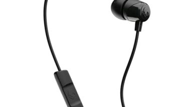 Skullcandy Jib Wired Earbuds with 3.5mm Plug, Noise Isolating Fit, Built-In Microphone Call and Track Control, Convenient for Travel - Black