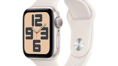 Apple Watch SE (2nd Gen) [GPS 40mm] Smartwatch with Starlight Aluminum Case with Starlight Sport Band S/M. Fitness and Sleep Trackers, Crash Detection, Heart Rate Monitor, Retina Display