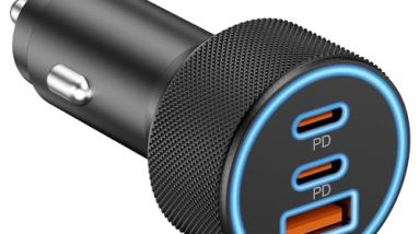 USB C Car Charger, 3-Port 67W Dual USB-C & USB-A Car Power Adapter PD/QC Fast Charging Cigarette Lighter for iPhone 16/15/14/13/12/11/Pro Max, iPad, Samsung Galaxy S25 S24/S23/S22/S21, Pixel, Android