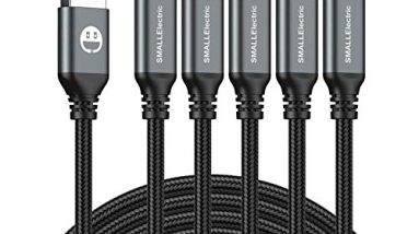 USB Type-C to A Cable 5pack 6ft Braided Fast Charging 3A Quick Charger Cord, 6 Foot Compatible iPhone 16/15,Samsung Galaxy S10 S9 S8 Plus, Note 10 9 8, LG V50 V40 G8 G7(Grey)