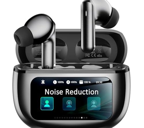 Wireless Earbuds, Ear Buds Active Noise Cancelling with Charging Case, 6.0 Bluetooth Earbuds with AI Clear Calls, 40H Playtime for Sports & Working, Stereo Sound Headphones for iPhone/Android/iPad