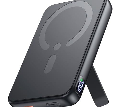 for Magsafe Portable Charger, 12000mAh Wireless Magnetic Power Bank with Stand and PD 20W Fast Charging, for Magsafe Battery Pack Compatible with iPhone 17/16/15/14/13 Series,Travel Camping Essential