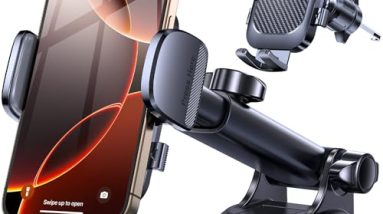 Romuto Car Phone Holder Mount【2025 Strongest Suction】 Phone Mount for Car Dash Pad Cell Phone Holders for Your Car Accessories for Women Men Dashboard/Windshield/Vent Truck Stand for iPhone Samsung