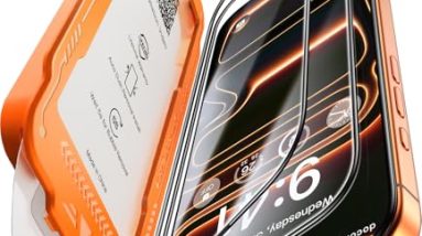 NeverBreak 9H+ Hardness for iPhone 17 Pro Max Screen Protector 12FT Military Grade Protection (Scratch, Shatter, Drop Resistance) Tempered Glass Full Edge Coverage Case Friendly 6.9" 2025, 2 Pack