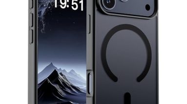 SUPFINE Magnetic for iPhone 17 Pro Case (Compatible with MagSafe)(Military Grade Drop Protection) Translucent Matte Shockproof with Anti-Fingerprint Phone Cover 2025,Black