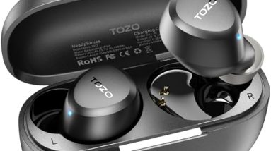 TOZO A1 Wireless Earbuds Bluetooth 5.3 Light Weight in Ear IPX5 Waterproof Headphones 2 Mic for AI Calls, Immersive Premium Sound Bass Headset with Charging Case, 32 Presets EQ Customization via App