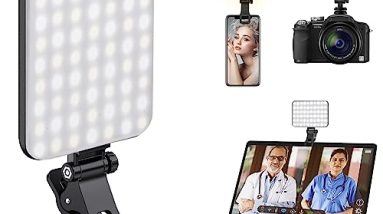 ALTSON 60 LED Portable Selfie Light Video Conference Lighting with Clip & Camera Tripod Adapter Rechargeable 2200mAh CRI 97+, 3 Light Modes for Phone iPhone Webcam Laptop Photo Makeup