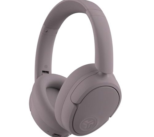 JLab JBuds Lux ANC Wireless Headphones, Mauve, Hybrid Active Noise Cancelling, Customizable Sound, Spatial Audio Compatible, Premium Over-Ear Bluetooth Headset