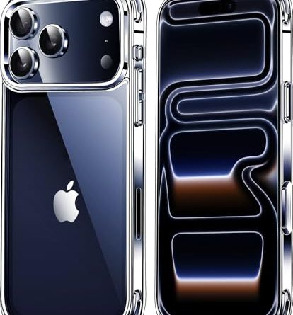 Mkeke Compatible with iPhone 17 Pro Case Clear [Not-Yellowing] [Military-Grade Drop Protection] Shockproof Protective Phone Bumper for Apple 6.3 inch 2025