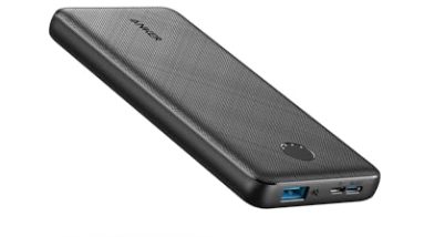 Anker Power Bank(PowerCore 10K), Compact Travel-Ready 10,000mAh Battery Pack with PowerIQ Charging Technology, 5V/3A High-Speed Charging for iPhone, iPad,and More(USB-C Input and Output(Black), 1pack)