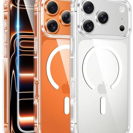 FNTCASE for iPhone 17 Pro-Max Case: Magnetic Transparent Phone Cases with Screen Protector Slim Military Grade Drop Protection Rugged Shockproof Protective Cell Phone Cover (A-Clear) FNTCASE for iPhone 17 Pro-Max Case: Magnetic Transparent Phone Cases with Screen Protector Slim Military Grade Drop Protection Rugged Shockproof Protective Cell Phone Cover (A-Clear)