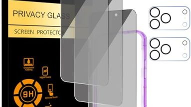 Ailun 3 Pack for iPhone 17 Pro Max Privacy Screen Protector [6.9 inch]+ 3 Pack Camera Lens Protector with Installation Frame,Dynamic Island Compatible,Anti Spy Tempered Glass[9H Hardness]-HD