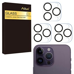 Ailun 3 Pack Camera Lens Protector for iPhone 16 Pro / 14 Pro & iPhone 16 Pro Max / 14 Pro Max,Tempered Glass,9H Hardness,Anti-Scratch,Case Friendly[Does not Affect Night Shots]