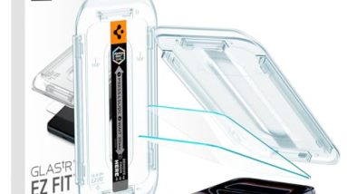 Spigen AluminaCore Tempered Glass Screen Protector [Glas.tR EZ Fit] designed for iPhone 17 Pro | iPhone 17 | iPhone 16 Pro [2 Pack] 9H+ Hardness, Aluminum-Enhanced Durability