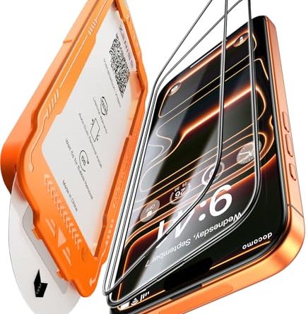 NeverBreak 9H+ Hardness for iPhone 17 Pro Max Screen Protector 12FT Military Grade Protection (Scratch, Shatter, Drop Resistance) Tempered Glass Full Edge Coverage 6.9", 2 Pack with De-Bubble Card NeverBreak 9H+ Hardness for iPhone 17 Pro Max Screen Protector 12FT Military Grade Protection (Scratch, Shatter, Drop Resistance) Tempered Glass Full Edge Coverage 6.9", 2 Pack with De-Bubble Card