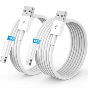 Car Carplay for iPhone 17 16 15 Charger Cord, 2Pack [3FT+6FT] USB A to USB C Charging Cable for Apple 17 16 15 Pro/Pro Max/Plus Type C Cord, for iPad Pro 12.9/11, Air 5th/4th Gen