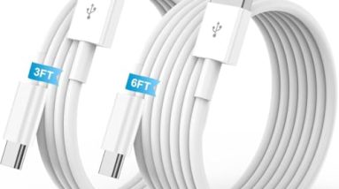 Car Carplay for iPhone 17 16 15 Charger Cord, 2Pack [3FT+6FT] USB A to USB C Charging Cable for Apple 17 16 15 Pro/Pro Max/Plus Type C Cord, for iPad Pro 12.9/11, Air 5th/4th Gen