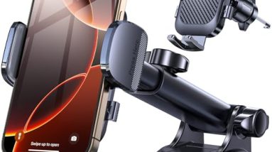Romuto Car Phone Holder Mount【Strongest Suction】 Phone Mount for Car Cell Phone Holders for Your Car Accessories for Women Men Dashboard/Windshield/Vent Camera Mounts Truck Stand for iPhone Samsung