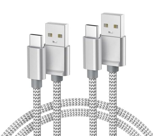 Basesailor for iPhone 17 16 Pro Max Charger Cord,USB to USB C Cable 6.6FT/2Pack,Type C Charging Power Cord for Apple 15 iPad 10 Air 4 5,Samsung Galaxy S25 S24 S23 S22 Plus Ultra,A52 A53 A54,Pixel 9 8