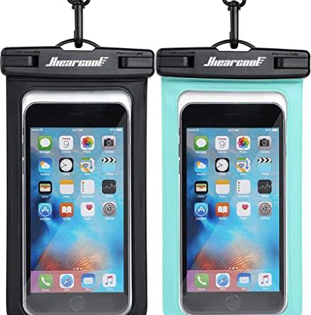 Hiearcool Waterproof Phone Pouch, Waterproof Phone Case for iPhone 17 16 15 14 13 Pro Max, IPX8 Cellphone Dry Bag Beach Cruise Ship Essentials 2Pack-8.3"