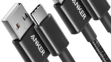 Anker Cable [2 Pack, 3FT], USB A to USB C Cable for iPhone 17 Series,Samsung Galaxy S10 S10+, LG V30, Beats Fit Pro and More (Black)